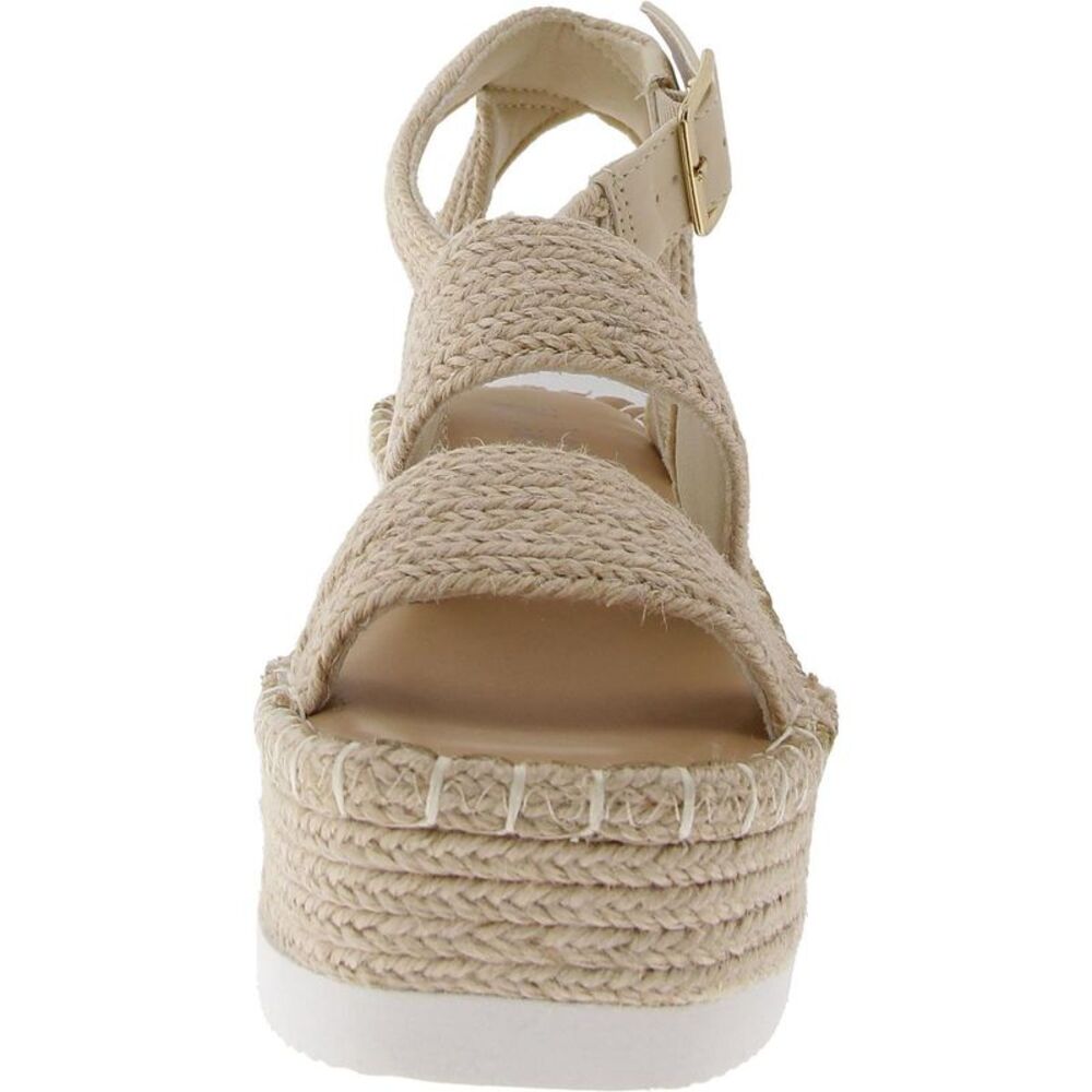 Wild Pair Womens Showstopr Beige Woven Slingback Platform Sandals Shoes - Picture 3 of 4